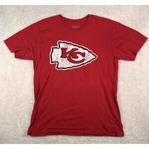 Kansas City Chiefs 15 Mahomes Red Majestic Threads MEDIUM T-shirt